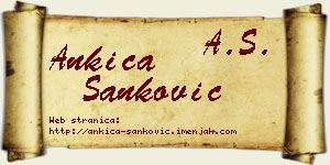 Ankica Sanković vizit kartica